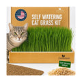 Cat Grass for Indoor Cats - Self-Watering Cat Grass Planter Kit | Reusable no-soil self-watering planter grows fresh