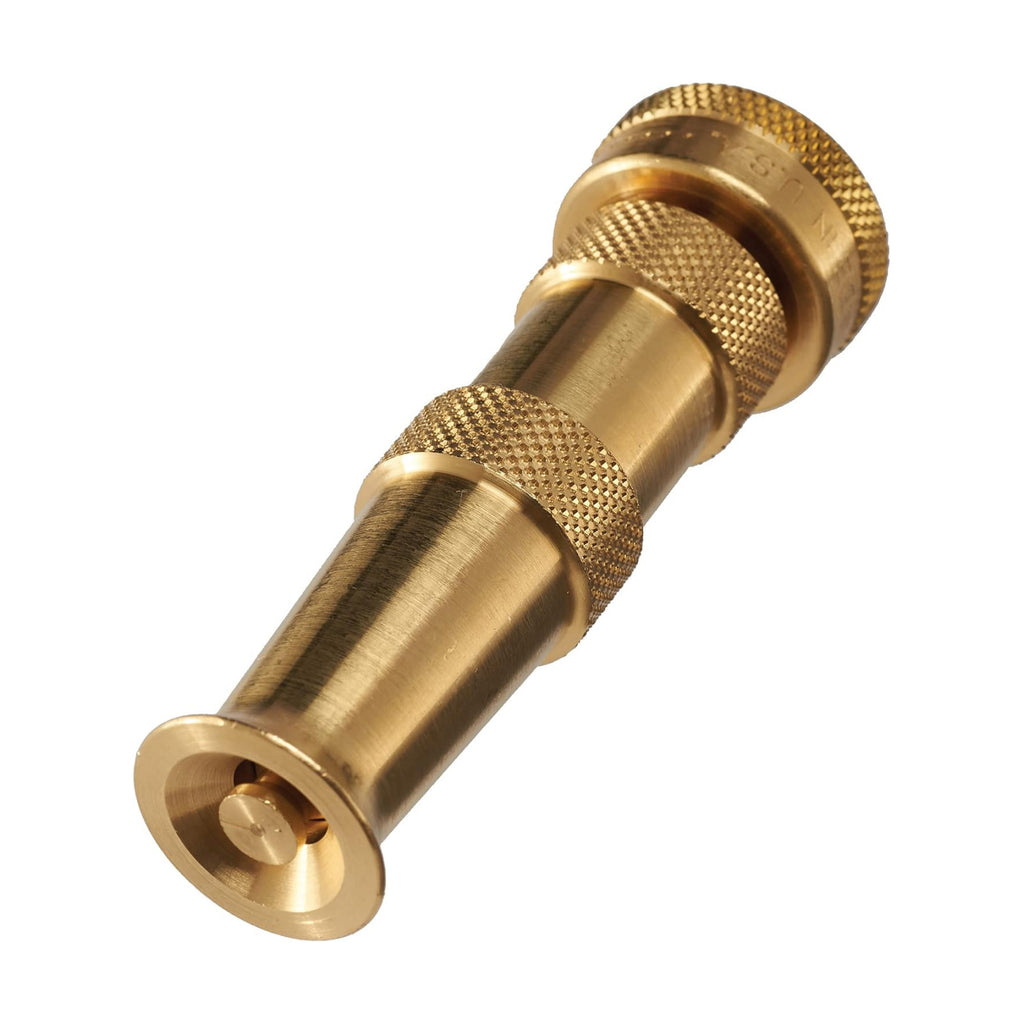 Dramm Heavy Duty Brass Jet Spray Hose Nozzle – High Pressure Garden Hose Attachment for Cleaning Patios, Walkways &