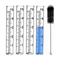 YZDTECH Plastic rain Gauge Replacement Tube, 5'' Capacity rain gauges Replacement Tubes Plastic for Yard Garden Outdoor Home, with Tube Brush, Best Rated