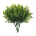 PASYOU Artificial Boston Fern Plants Decor, Fake Shrubs Greenery Leaves Plant Bamboo UV Resistant for Outdoors Indoor Hanging Planter Front Porch Garden Farmhouse Decoration 4 Pack