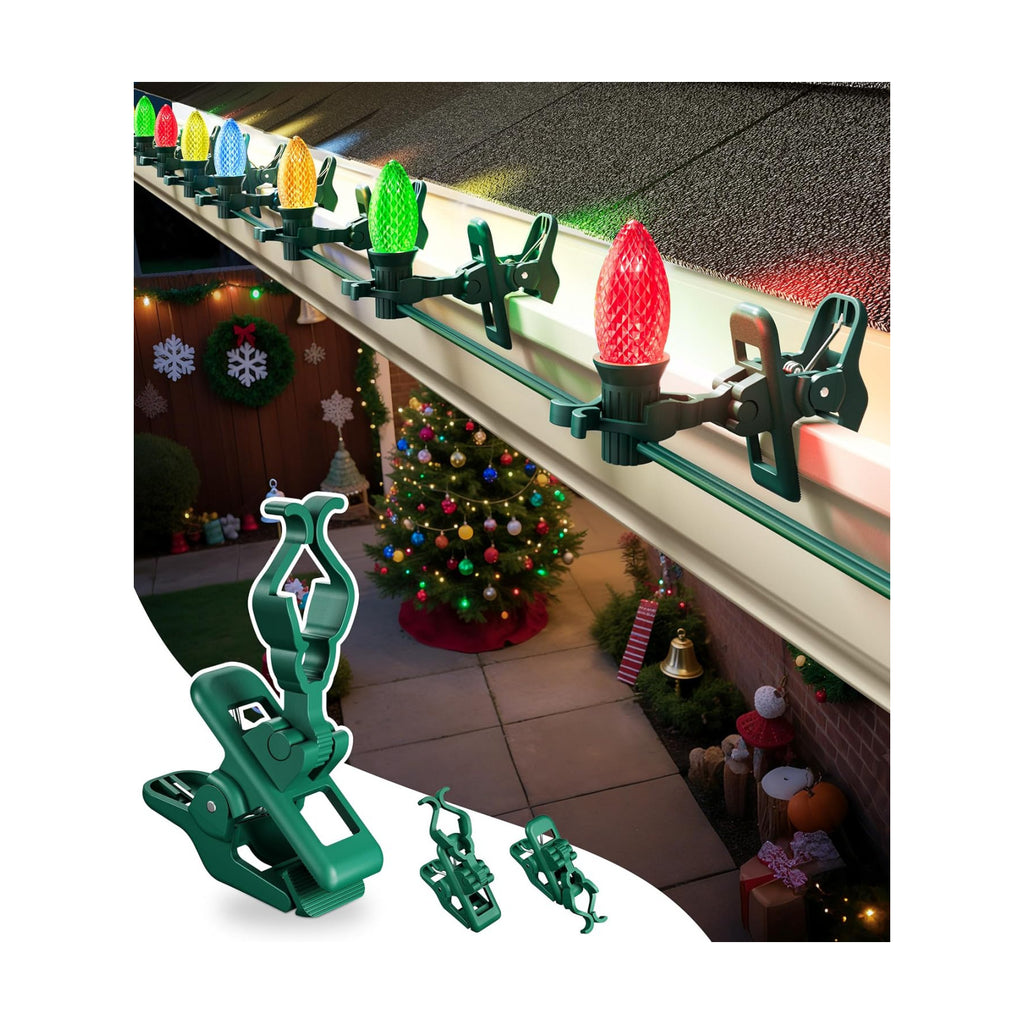 Christmas Light Clips, 50 Count Quick Spring Clips for C7 C9 String Lights
