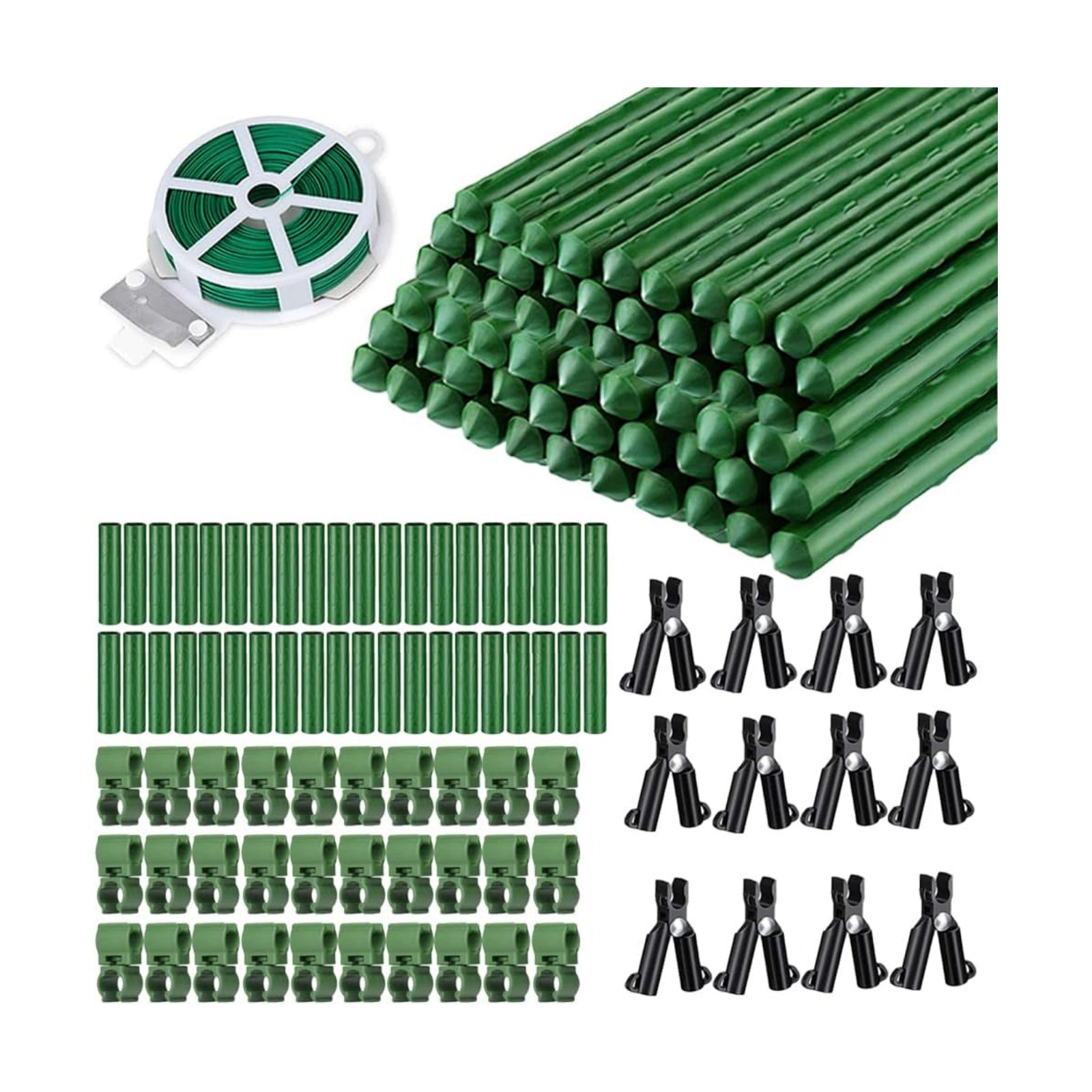 7/16" Garden Stakes,60pcs 16" Plant Stakes DIY 3ft 4ft 5ft 6ft Plant Support Sticks,Plant Support Stake with Sturdy