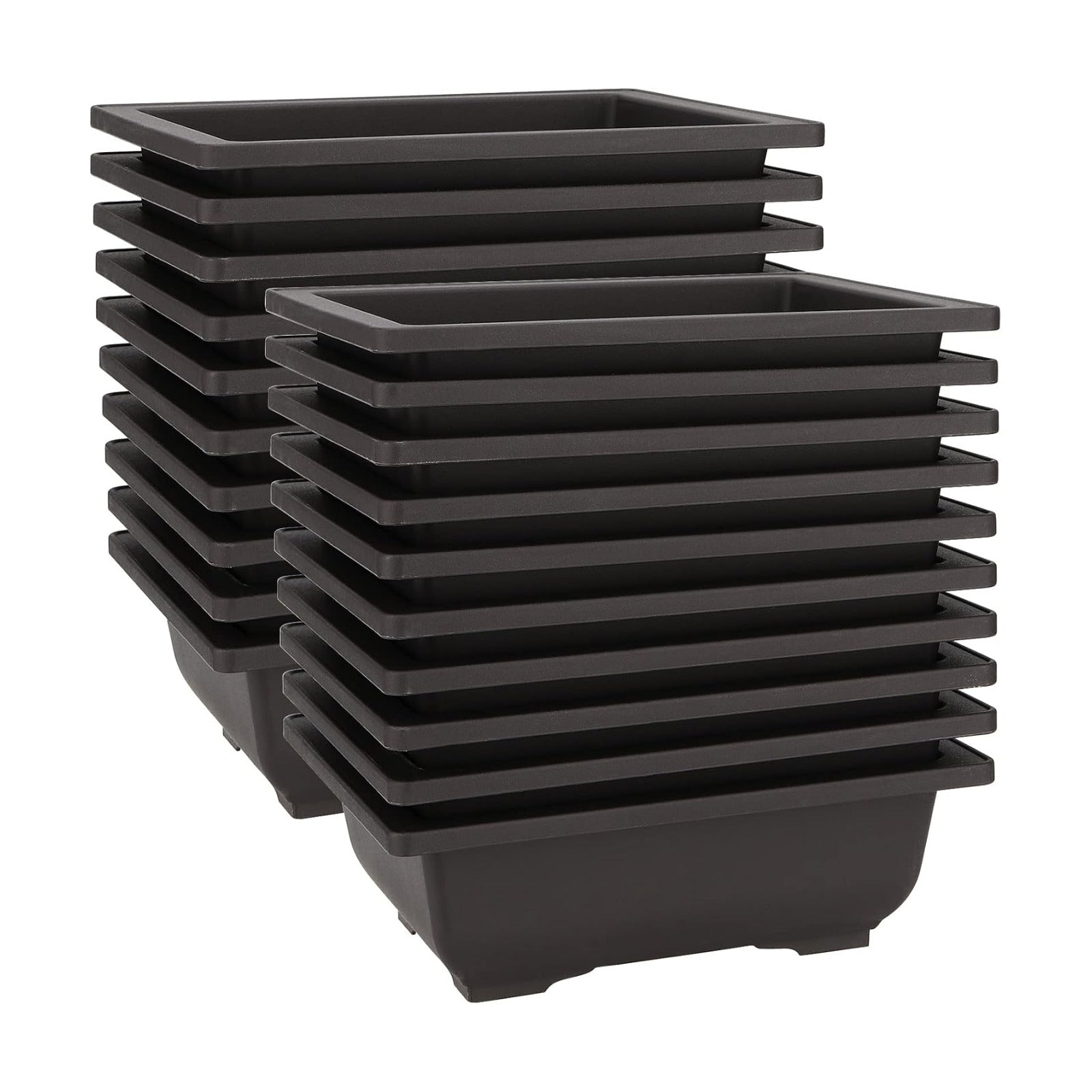 MANCHAP 20 PCS 8.9 Inch Plastic Bonsai Training Pots, Rectangular Bonsai Tree Planter Pot for Garden, Yard, Office