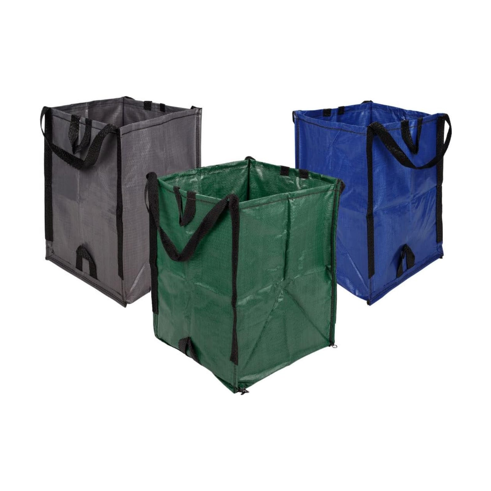 DURASACK Heavy Duty Home and Yard Bags, Multicolored, 3 Pack | 48-Gallon Reusable Self-Standing Lawn and Leaf Bags