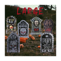 17in Tombstones Yard Sign with Stakes, 6PCS Graveyard Halloween Decorations Scary Gravestone Headstone Lawn Signs Halloween Decor Halloween Tombstones & Cemetery Decorations Waterproof(Large)