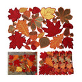 Fall Placemats Set of 6 Thanksgiving Embroidered Maple Table Mat, 11x17 in
