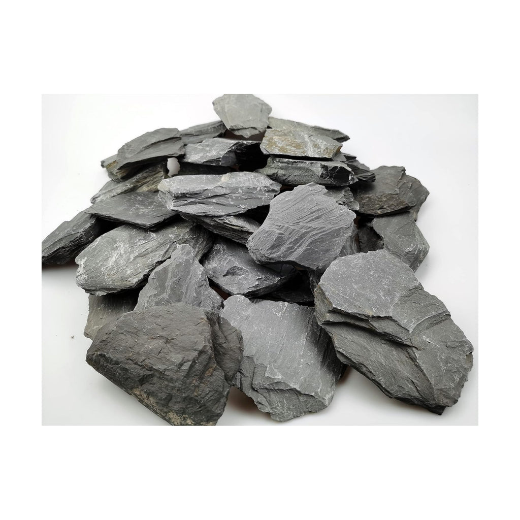 Voulosimi Natural Slate Rocks PH Neutral Stone Perfect Rocks for Aquariums, Landscaping Model,Tank Decoration,Amphibian