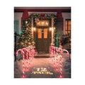 COOLWUFAN 12 Pack 17 Inch Candy Cane Christmas Pathway Lights Outdoor Decor