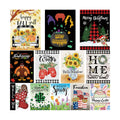 Seasonal Garden Flags Set of 12 Double Sided 12x18 Inch Yard Flags