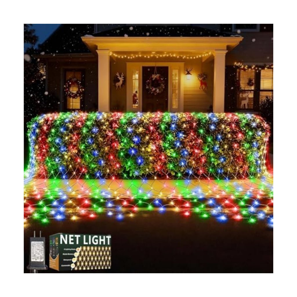 LitHome 14.8FT x 5FT Christmas Net Lights Outdoor Mesh Lights Connectable