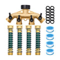 4 Way Hose Splitter with 4pcs Garden Hose Extension Adapter | for Garden