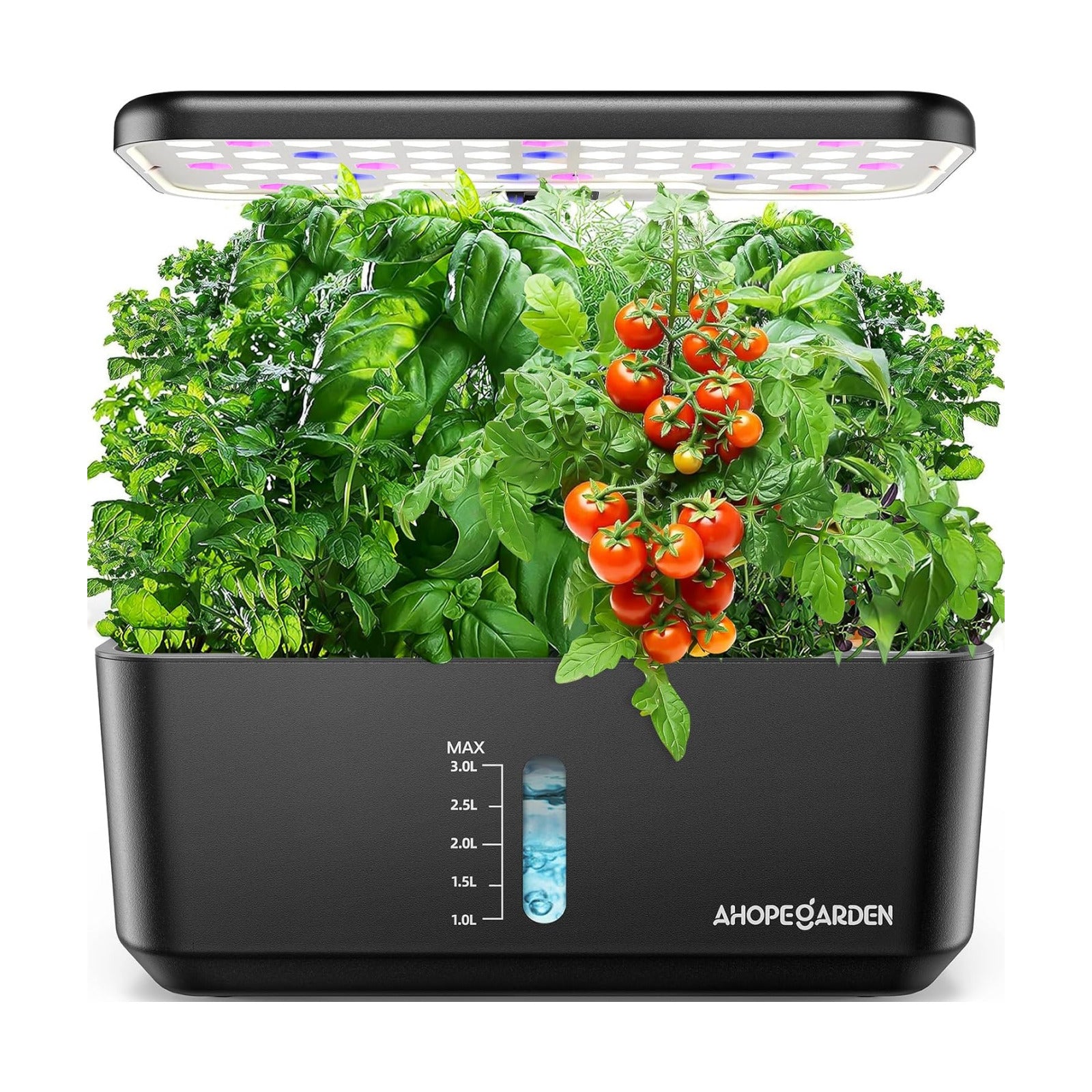 Indoor Garden Hydroponics Growing System: 10 Pods Kit with LED | Plant Germination Kit Herb Vegetable Growth Lamp