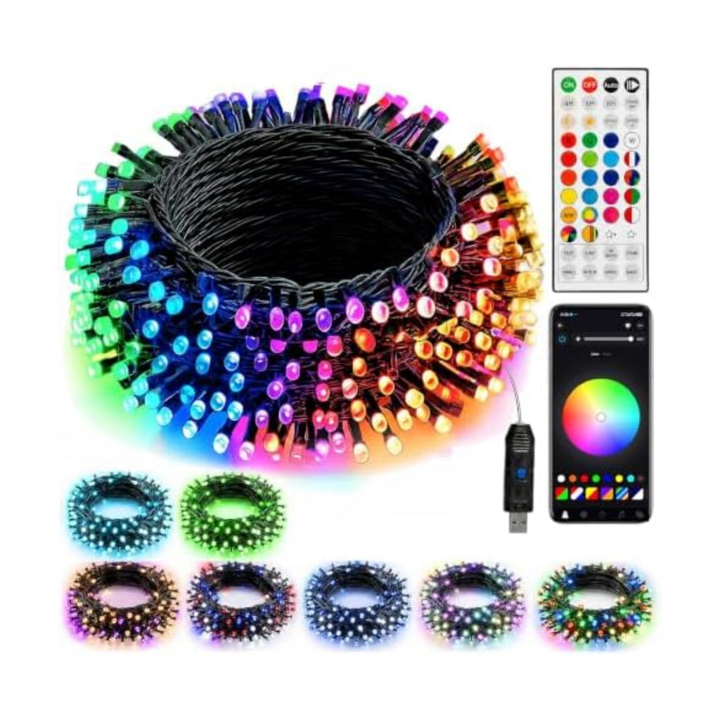 Dazzle Bright 33FT 100 LED Color Changing Christmas Halloween Lights