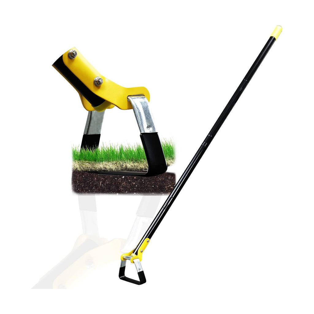DonSail Gardening Tools Stirrup Hoe, Heavy Duty Steel Scuffle Action Hoe, Adjustable Garden Hoes for Weeding Long