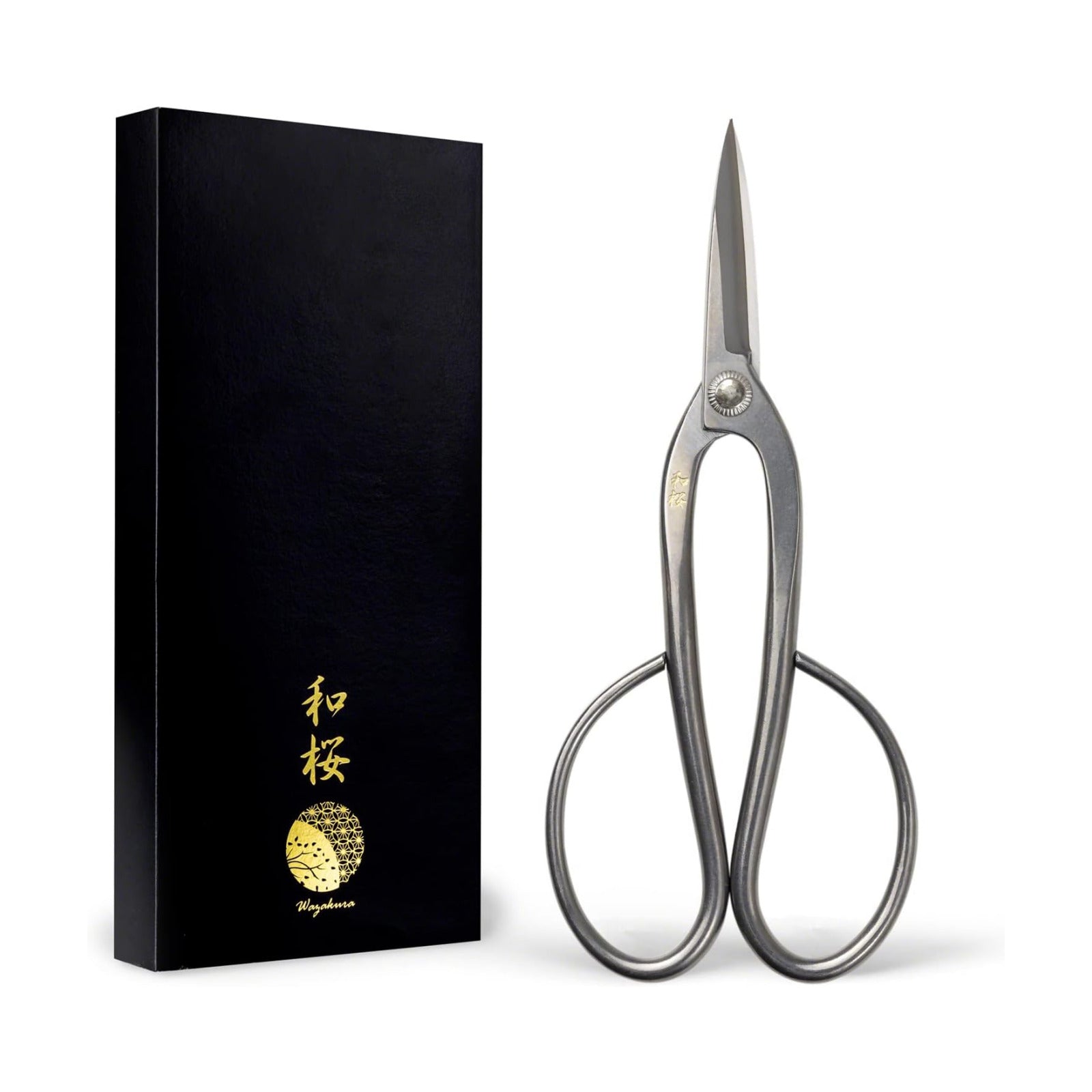 Wazakura Yasugi Stainless Steel Made in Japan Ashinaga Bonsai Scissors 8" (200 mm), Pruning Shears, Japanese Gardening