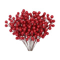 24 Pcs Artificial Christmas Red Holly Berry Stems, Christmas Tree Picks