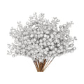 36Pcs Christmas Glitter Berry Stems, Gold Artificial Christmas Tree Picks