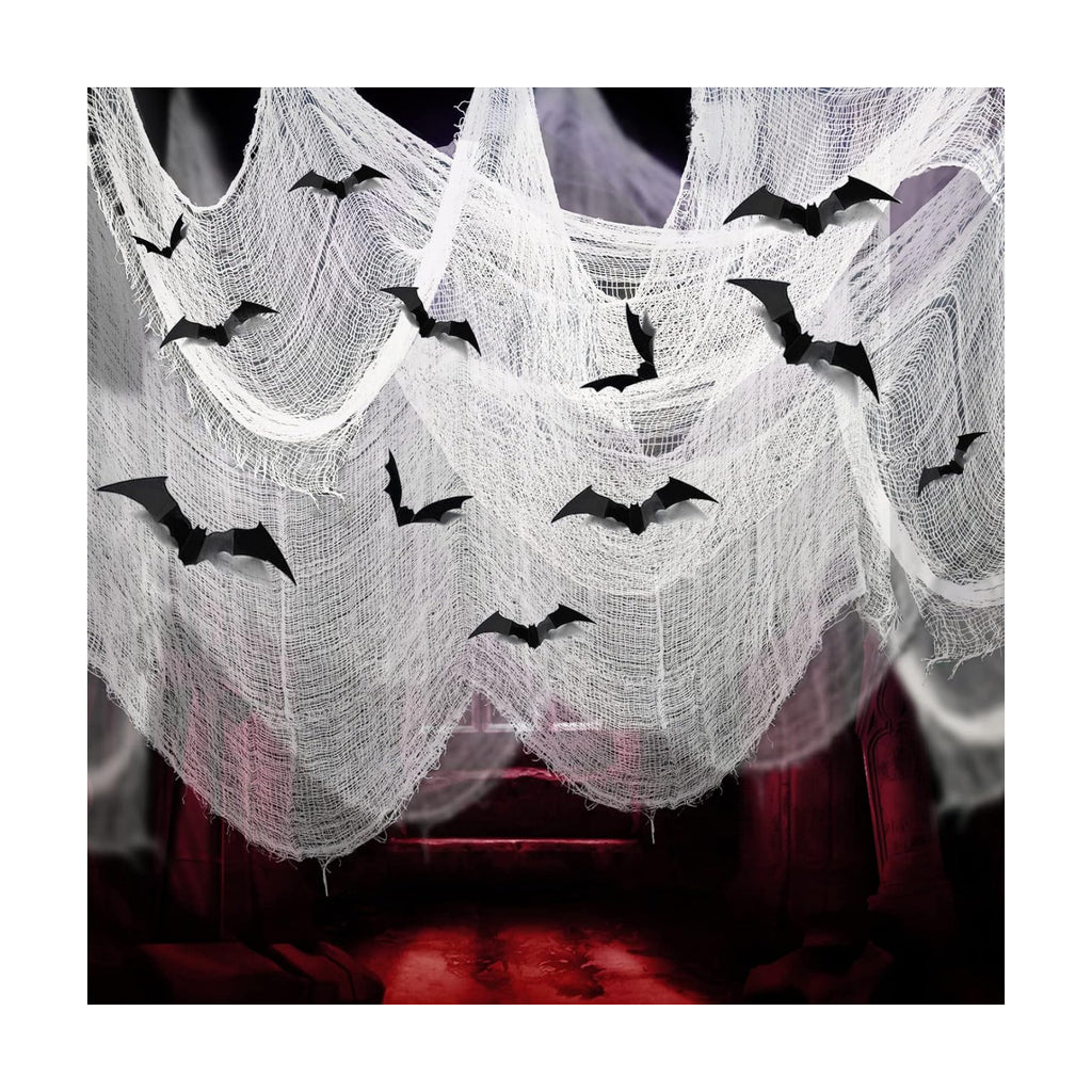 7 Pack Creepy Cloth Halloween Decorations72x30 Inch with Bats