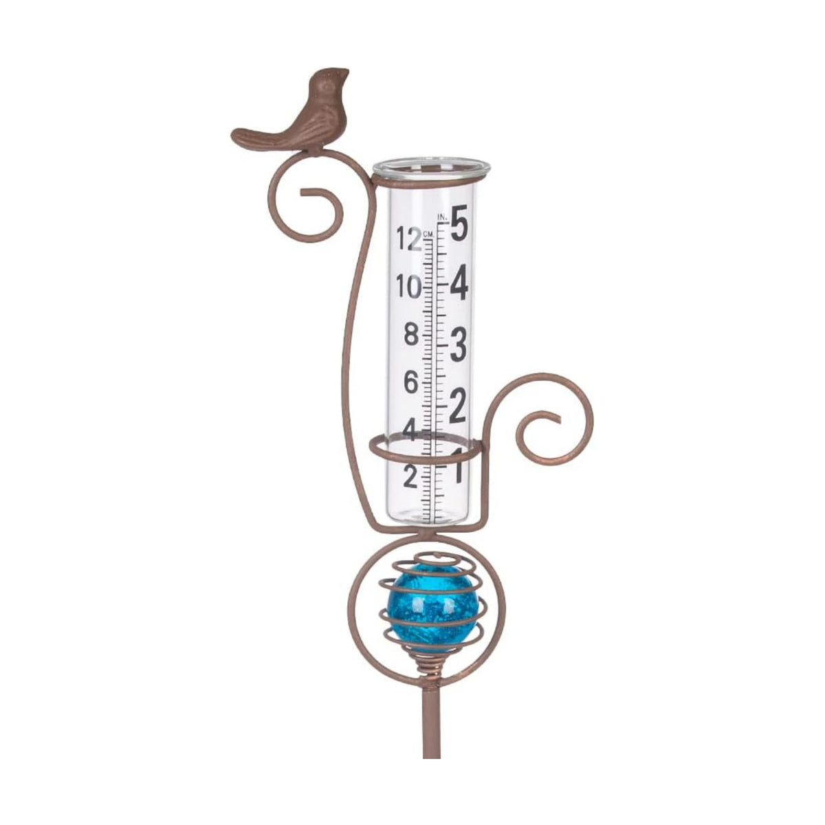 27'' Tall Rain Gauge Outdoor with Luminous Beads