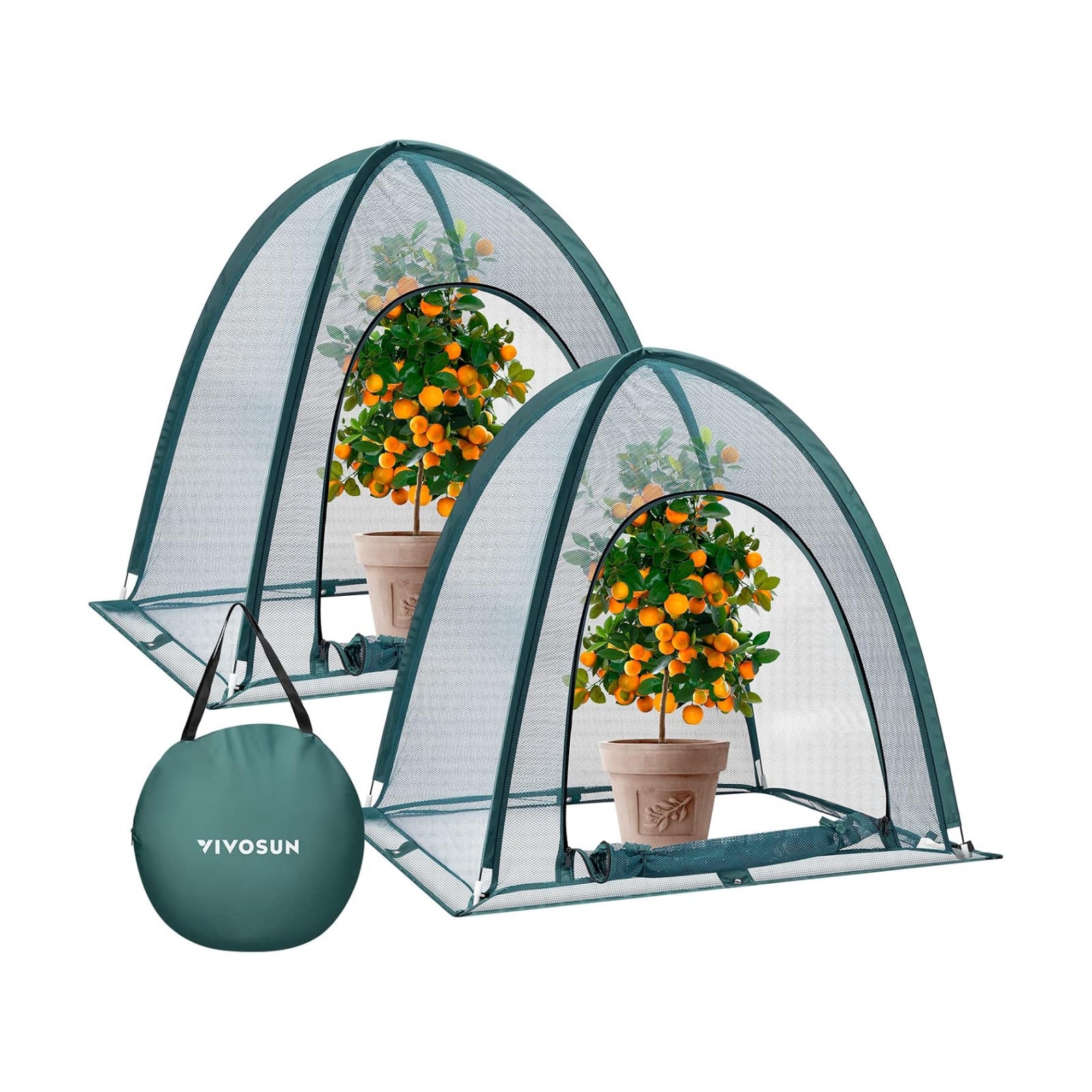 VIVOSUN Garden Netting Cover, 36 x 36 x 39 Inch Pop-up Guard Cover with Zip Entry for Plants, Vegetables, Fruits