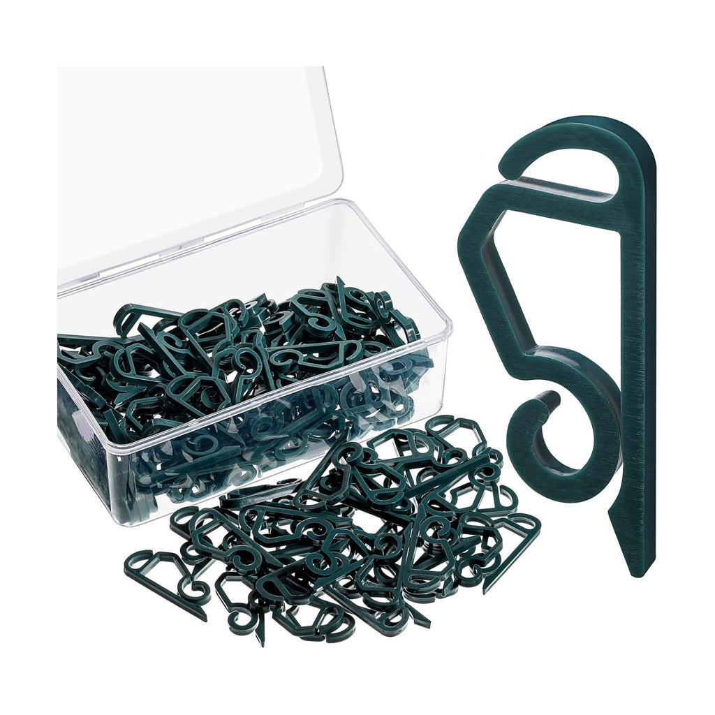 Marsui 180 Pieces Christmas Light Clips Outdoor Gutter Hooks,Green