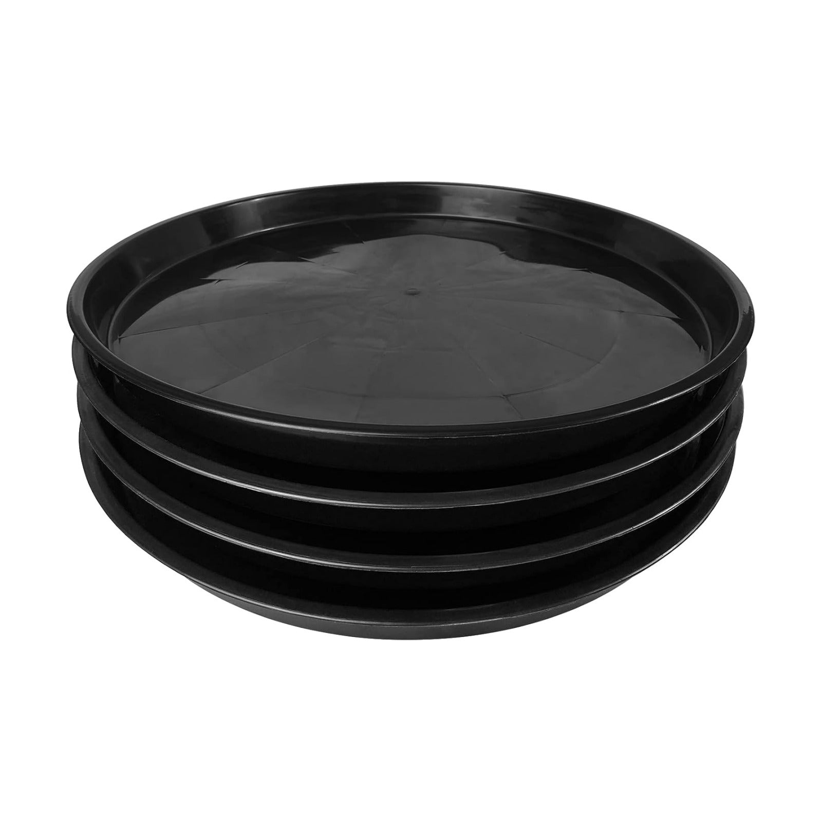Plant Saucer 14 16 18 20 22 Inch, 4 Pack Heavy Duty Large Plant Tray for Planter Pot, Plastic Flower Pot Saucers Drip