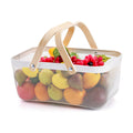 Mesh Storage Basket with Handle, Garden Harvest Basket, Mesh Fruit Basket Bin for Gathering Vegetables