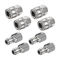 4 Sets NPT 1/4 Inch Pressure Washer Coupler Quick Connect Plug Male Female 1/4 Quick Connect Fittings Pressure Washer