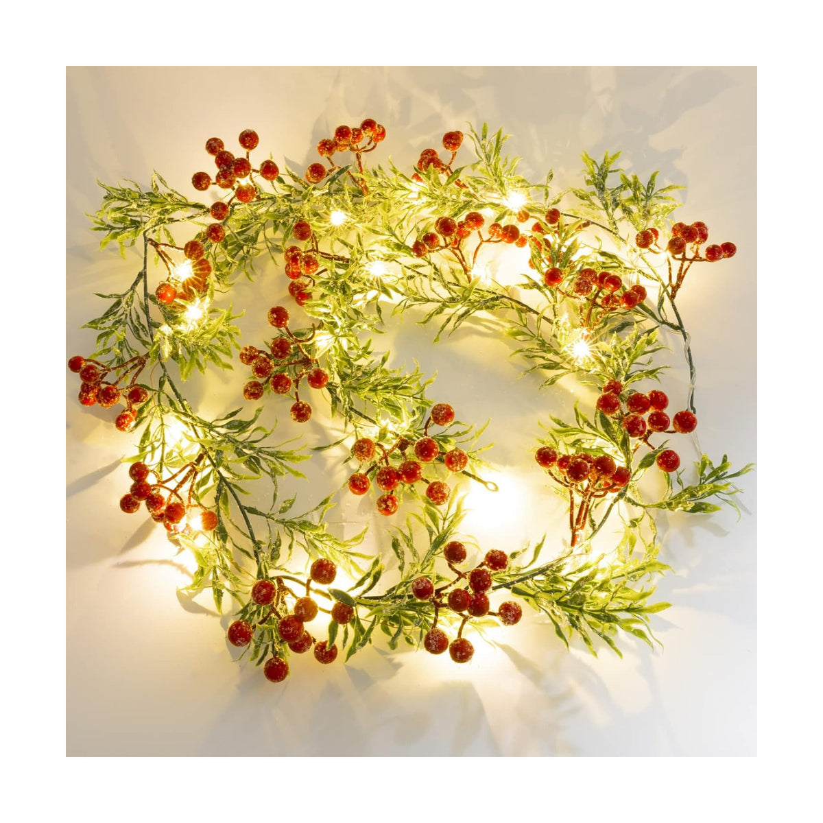 Joyhalo 5.6FT Christmas Garland with Lights Battery Operated