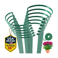K-Brands 12 Pack Plant Support Stakes – Heavy-Duty Half Round Peony Support Ring and Cage for Indoor and Outdoor Plants