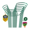 12 Pack Tall Snake Plant Support Stakes – 10" W x 24" H Half Round Peony Cages and Supports for Indoor and Outdoor