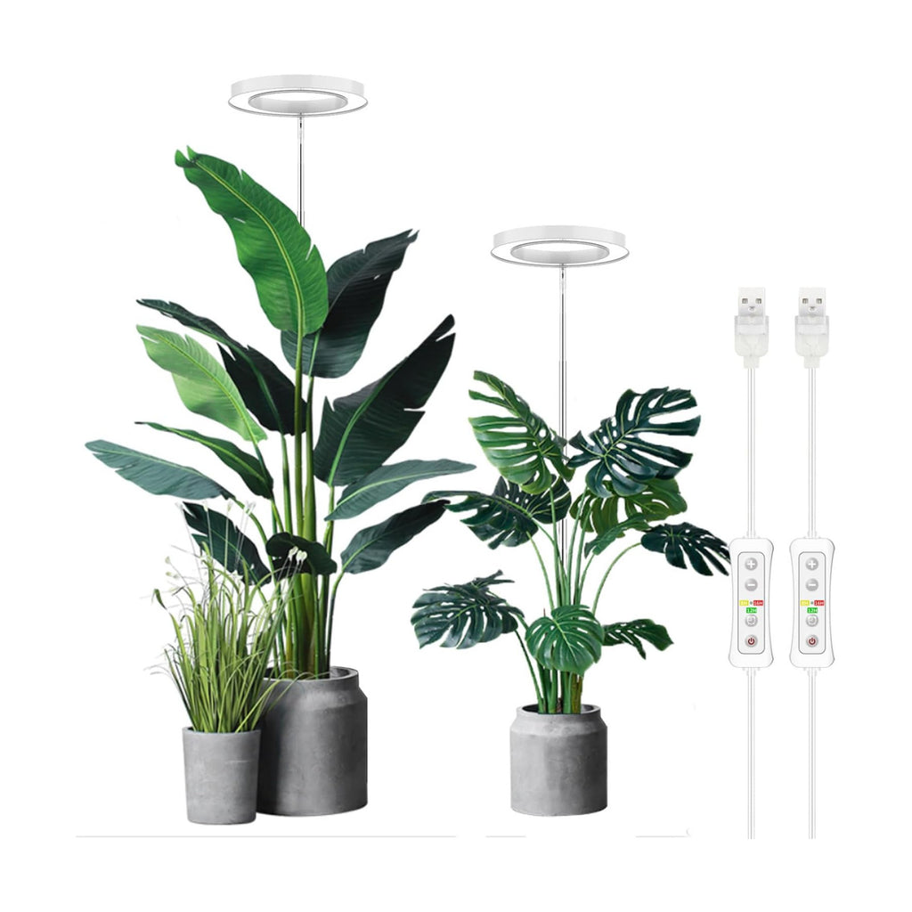 Plant Grow Light,yadoker LED Growing Light Full Spectrum for Indoor Plants,Height Adjustable, Automatic Timer, 5V Low