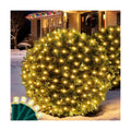 Led Christmas Net Lights for Bushes, 132LED 6FT x 6FT Connectable UL Certified Net Lights for Bushes Tree Shrubs Xmas Trunk Green Wire Christmas Decorations