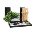Zen Garden Kit for Desk Decor - Premium Beautiful Japanese Mini Sand Box Set Home, Office with Black Wooden Tray, White