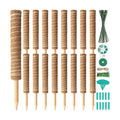 16 Pack Moss Pole for Plants Monstera 264 Inch Bendable Plant Pole Sticks Support Extension with Ropes Labels Tapes Tie
