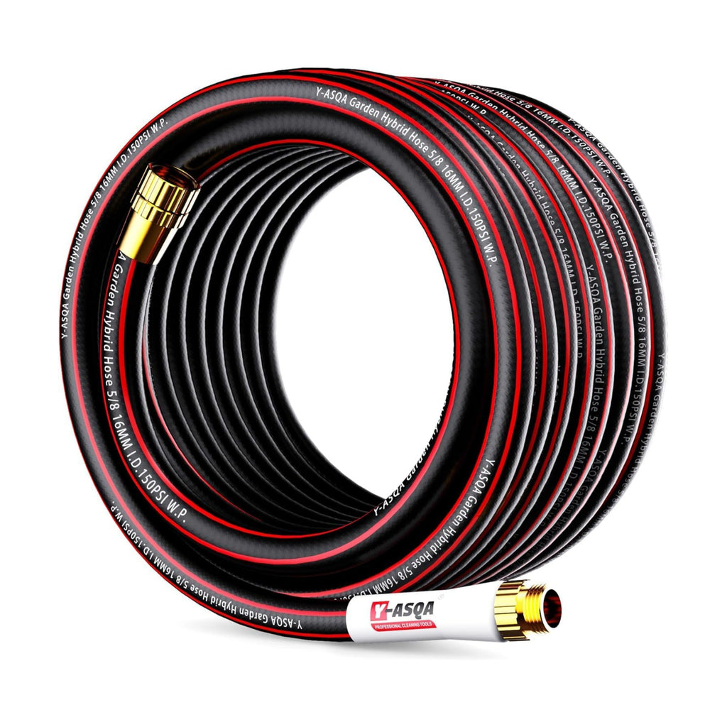YASQA 100FT Extra Long Heavy Duty Garden & Water Hose - Commercial Grade for Homeowners & Large Properties, Kink-Free