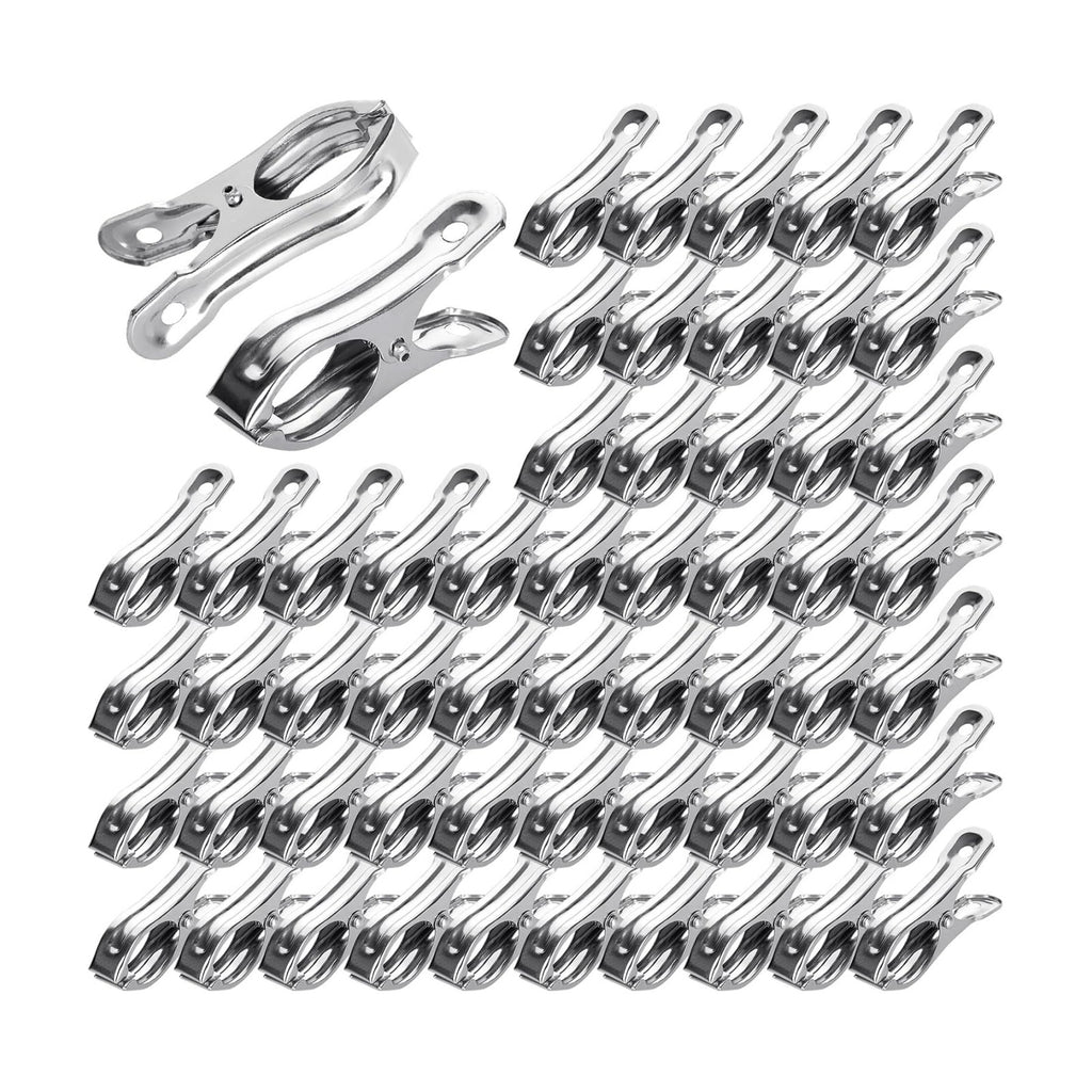 200PCS Greenhouse Clamps for Plants, Stainless Steel Clips for Netting, Strong Grip to Hold Down Shade Cloth or Plant