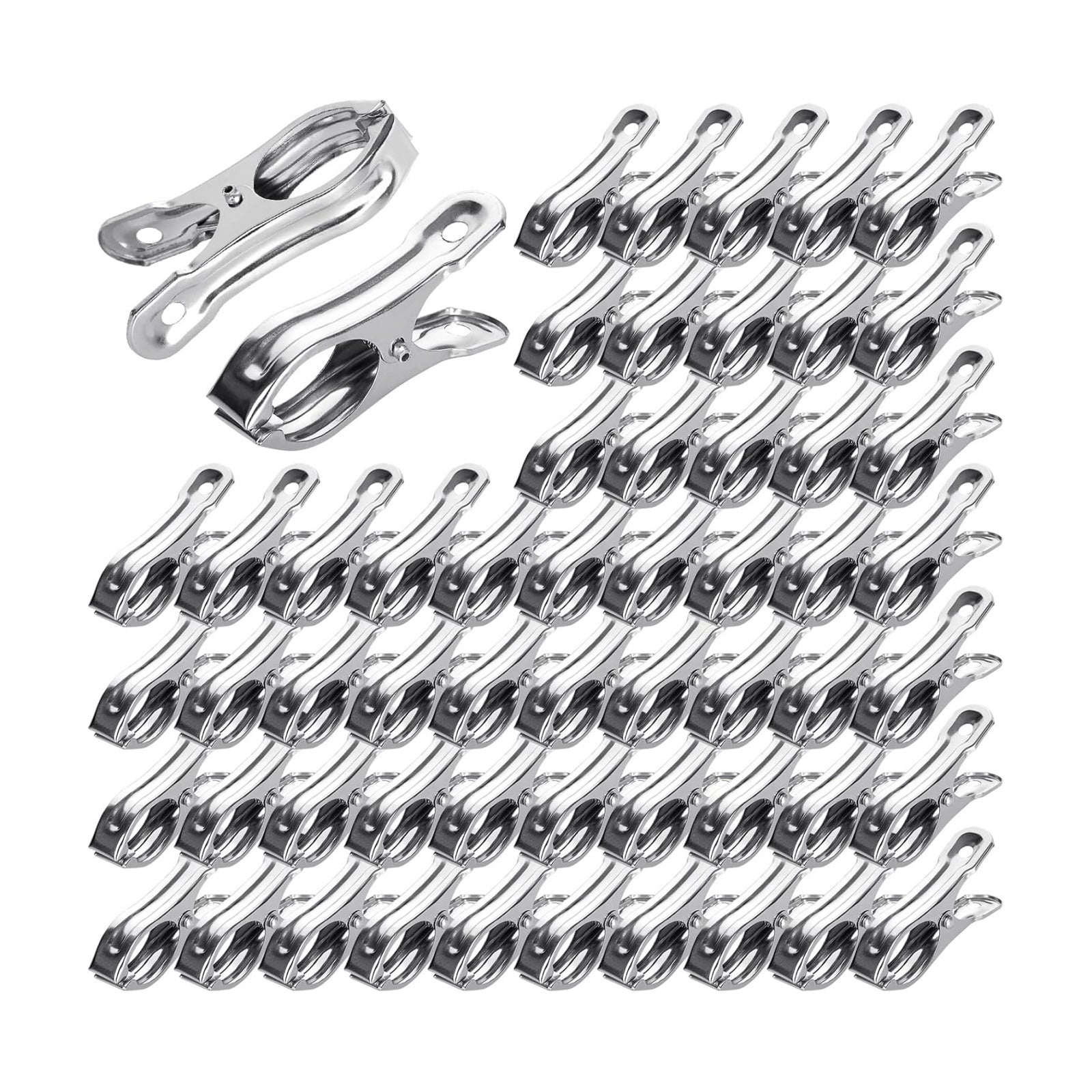 200PCS Greenhouse Clamps for Plants, Stainless Steel Clips for Netting, Strong Grip to Hold Down Shade Cloth or Plant