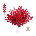 Sggvecsy 30 Pack Artificial Red Berry Stems 8.9inch Christmas Red Berry Picks Holly Berry Branches for Christmas Tree Decorations Holiday DIY Crafts Xmas Ornaments Wedding Home Decor
