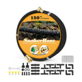 Soaker Hose 150ft for Garden Beds Solid Brass Interface Irrigation Save 70% Water Heavy Duty Rubber 1/2" Diameter Great