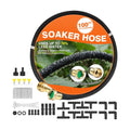 Soaker Hose 100 FT for Garden with 1/2" Diameter Irrigation Hose Save 70% of Water Solid Brass Interface Eminently