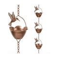 8.5FT Hummingbird Lotus Rain Chain for Gutters, Metal Rain Chain | 12 Cups, Adjustable Rain Catcher Chain with Bell for