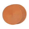 FunWheat Round Braided Placemats Set of 6 Table Mats for Dining Tables Woven Washable Non-Slip Place mats 15 Inch for Fall Decoration(Pumpkin Orange)