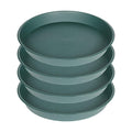 4 Pack of 16 17 inch Plant Saucer (15 inch Base), 2.3" Depth, Heavy Duty Deep Plant Trays for Pots, Bird Bath Bowls, Plastic Plant Saucers for Indoors, Drip Trays for Planter (17", Green)