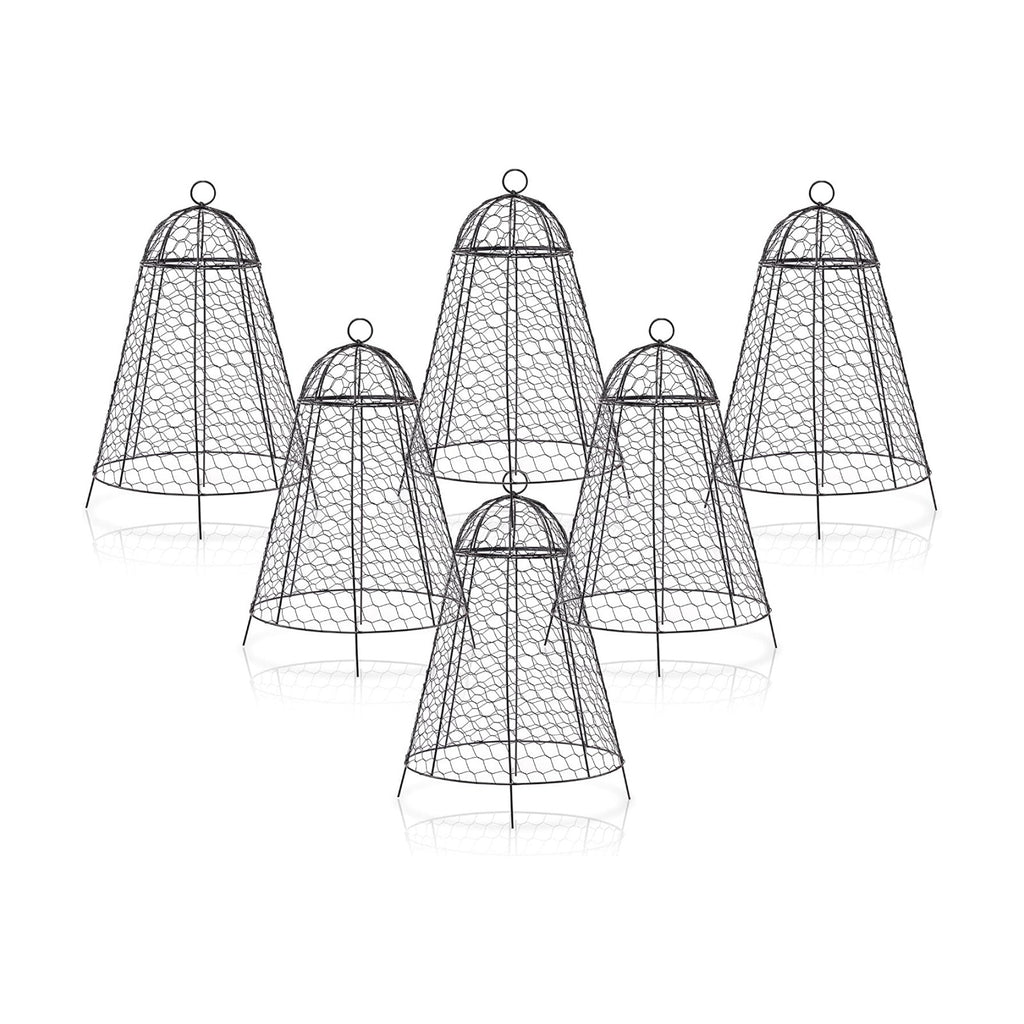 Garden Cloches for Plant Protector from Animals Chicken Wire Cages Outdoor | 12" x 20" Pack of 6 Extra Large Plant