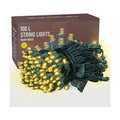 Dazzle Bright 33FT 100 LED Christmas String Lights Indoor Outdoor Waterproof, Warm White Christmas Lights Green Wire, Twinkle Lights Plug in for Tree Room Bedroom Wedding Xmas Decorations