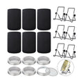 6 Pack Sprouting Lids with Stainless Steel Jar Stands, Blackout Sleeves, Kit for Wide Mouth Mason Jars, Organic Sprouts