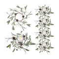 Geosar 6 Pack Christmas Candle Rings Frosted Mistletoe Pearl Wreaths