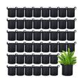 Potchen 45 Pack Grow Bags Aeration Fabric Planter Pots Nonwoven Grow Bags with Handles Black Plant Container Bucket for