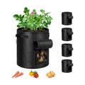 VIVOSUN 5-Pack 7 Gallon Potato Grow Bags, Roll-up Harvest Window | Easy Potato Harvesting, 300G Thick Nonwoven Fabric